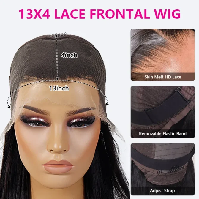 4/27 Highlight Straight 6x5 Wear Go 13x4 HD Glueless Lace Front Wig Honey Blonde Mix Brown Color