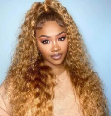 Honey Blonde Water Wave 6x5 13x4 HD Lace Full Frontal #27 Colored Human Hair Glueless Wig