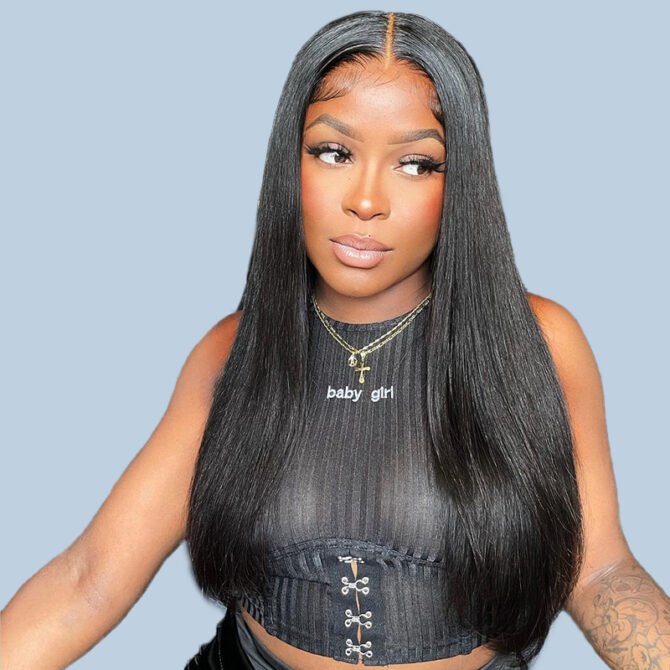 Breathable Air Cap | Wear Go Glueless 6x5 Plus Lace Straight Hair Wig Bleached Knots