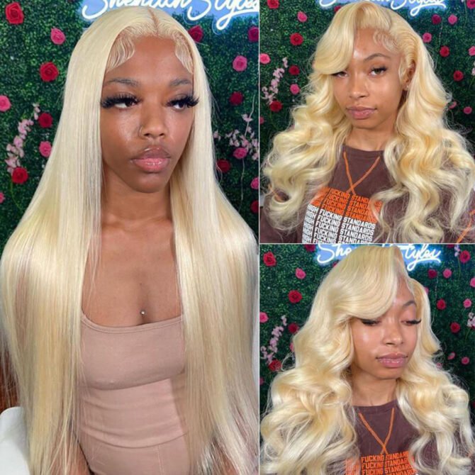 613 Blonde Silky Straight 6x5 HD Lace Glueless Human Hair Wig Pre Bleached Knots 180% Density