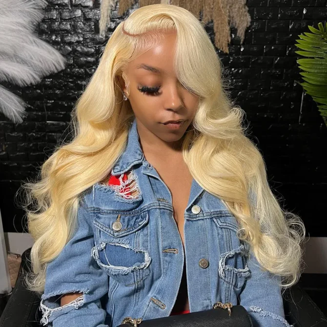 613 Blonde Brazilian Body Wave Human Hair Wigs 13x4 13x6 HD Lace Front Wigs 180% Density