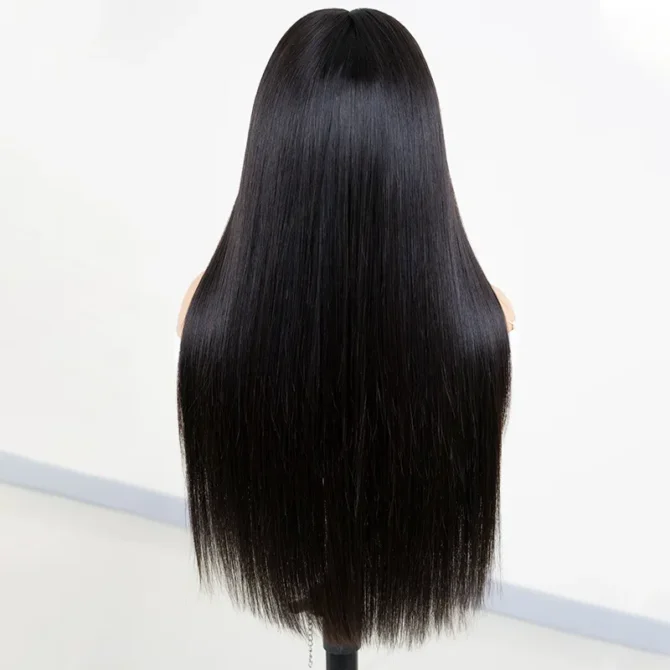 Straight Hair 9x6 Lace Human Hair Wear Go Glueless Wig M-Cap Pre Bleached Knots