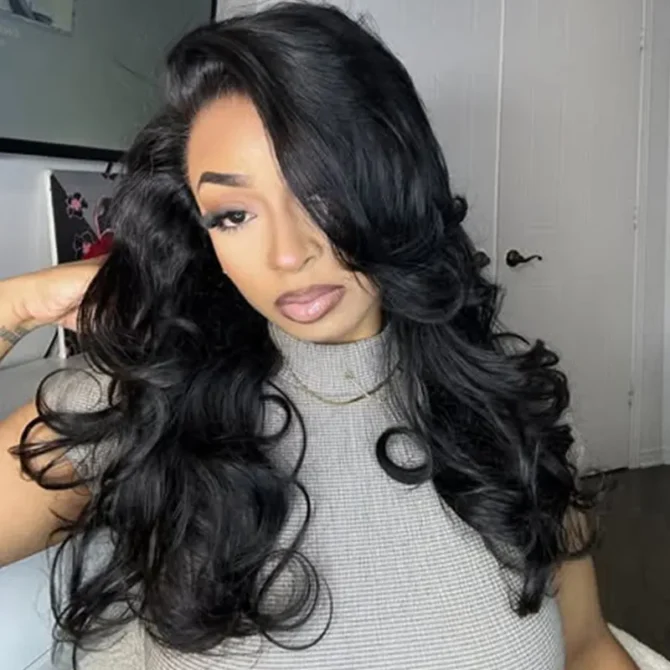 Wear Go Glueless Butterfly Layered Cut Style Loose Body Wave 6x5 13x4 HD Lace Wig Pre Everything