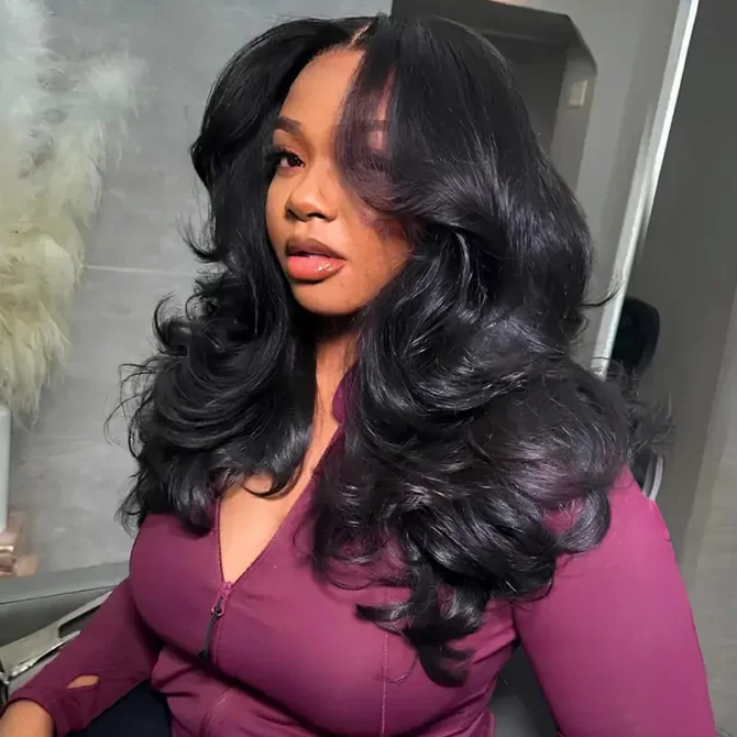 Wear Go Glueless Butterfly Layered Cut Style Loose Body Wave 6x5 13x4 HD Lace Wig Pre Everything