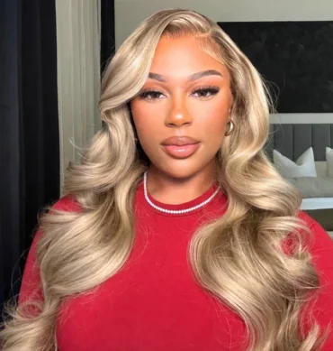 Ash Blonde Highlight Wig 13x6 Body Wave Mix Color Straight HD Lace P16/613 Human Hair Wig