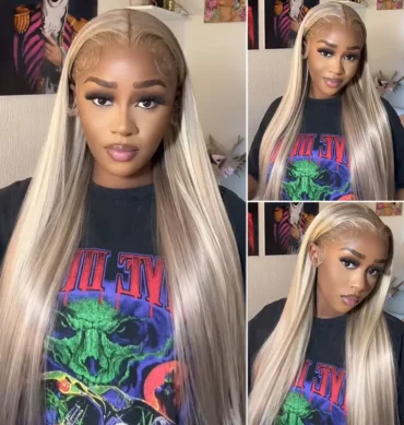 Barbie Blonde With Brown Highlights 13x6 HD Lace Body Wave P16/613 Mix Color Straight Hair Wigs
