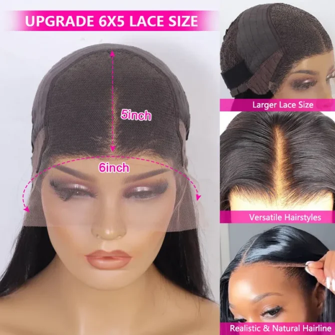 Air Cap | Trendy Layered Cut Straight Hair Pre-plucked Wear Go Glueless HD Lace Wig 100% Human Hair