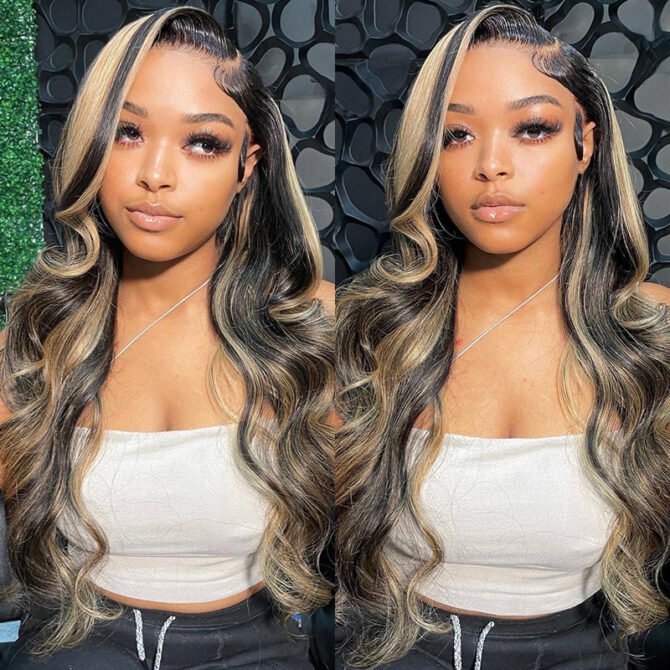 Balayage Highlight Wig Straight/Body Wave 6x5 HD Wear Go Glueless Pre-Cut Lace Wig