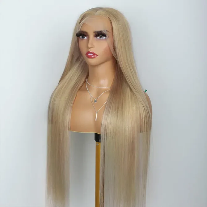 Cozy Blonde Color Straight Human Hair Barbie 13x6 HD Lace Frontal Wig Pre Plucked Hairline