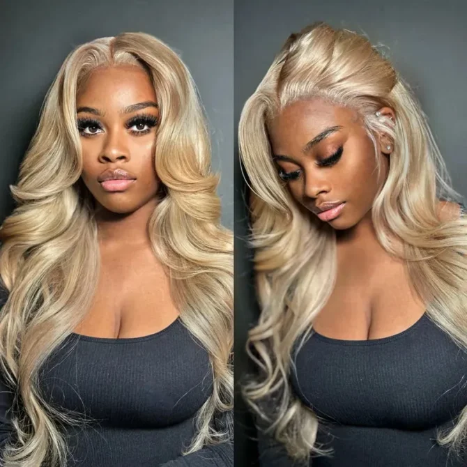Cozy Blonde Color Straight Human Hair Barbie 13x6 HD Lace Frontal Wig Pre Plucked Hairline