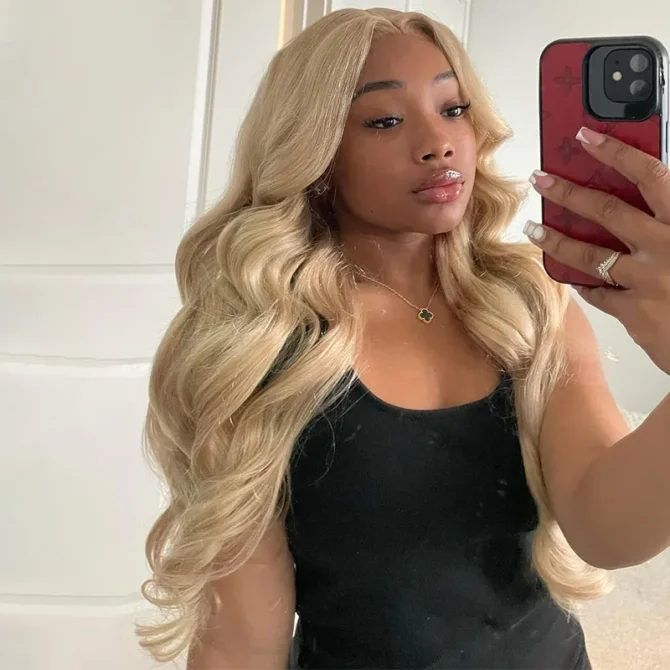 Ash Blonde Color Body Wave Human Hair 13x6 HD Lace Frontal Glueless Wigs 180% Density