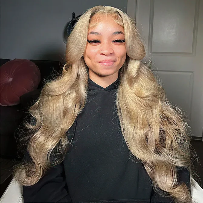 Cozy Blonde Color Straight Human Hair Barbie 13x6 HD Lace Frontal Wig Pre Plucked Hairline