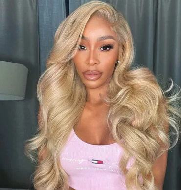 Ash Blonde Color Body Wave Human Hair 13x6 HD Lace Frontal Glueless Wigs 180% Density