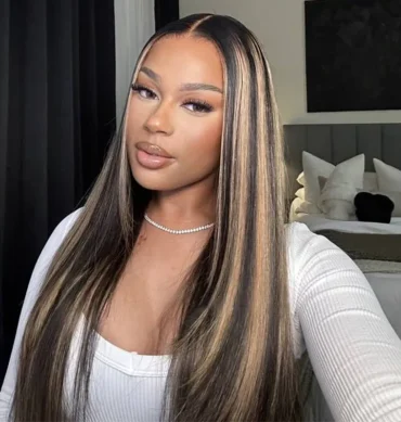 Balayage Highlight Straight Hair 6x5 Glueless 13x4 HD Lace Full Frontal Wig 100% Human Hair