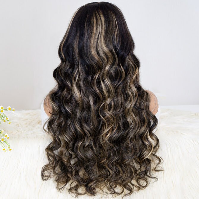 Balayage Highlight Wig Straight/Body Wave 6x5 HD Wear Go Glueless Pre-Cut Lace Wig