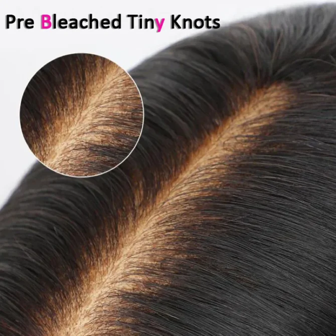Deep Wave 9x6 PartingMax Lace Human Hair MCap Glueless Wig Pre Bleached Knots