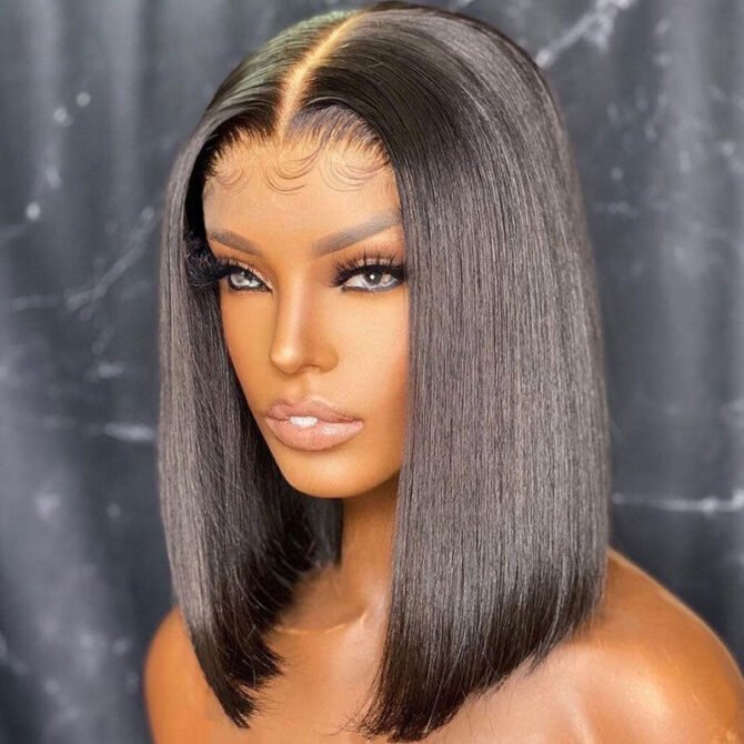 Short Bob Wig Straight Hair 150% Density 13x4 Glueless Lace Front Bob Wig