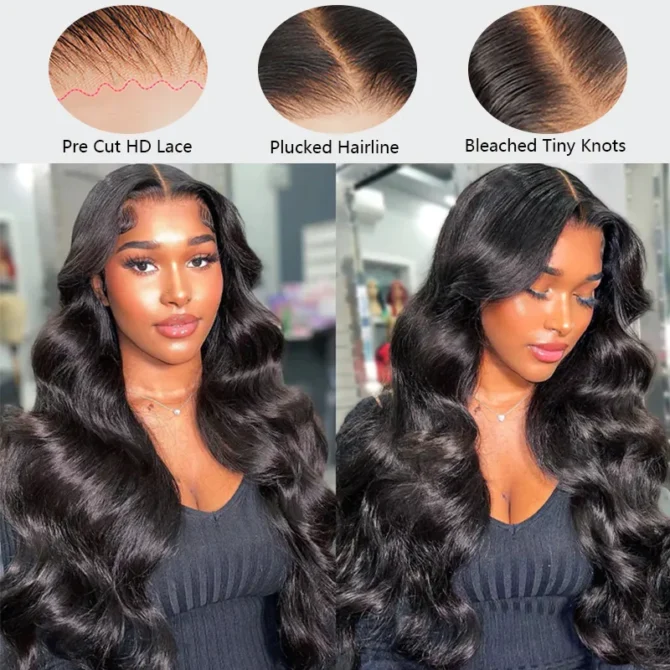 Flexi-Fit Glueless Body Wave Human Hair Wig 6x5 9x6 Pre Everything Melt Lace Wear Go Beginner Friendly