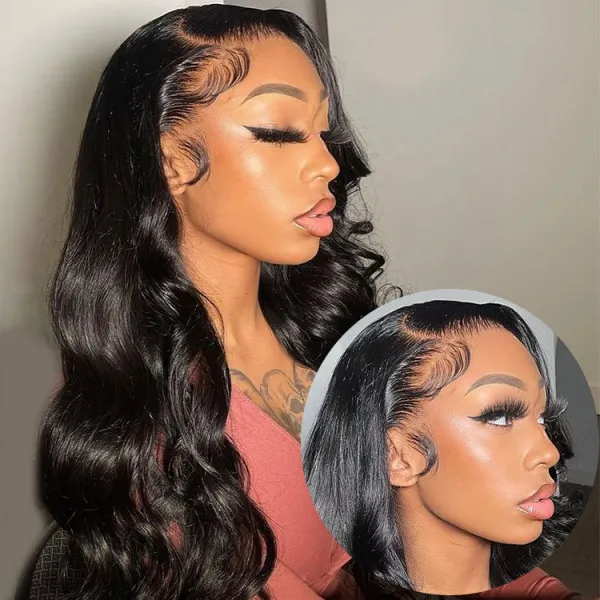 Pre Bleached Knots | Body Wave 13x6 HD Lace Front Wig Pre Plucked Glueless Human Hair Wig