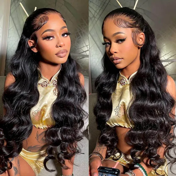 Pre Bleached Knots | Body Wave 13x6 HD Lace Front Wig Pre Plucked Glueless Human Hair Wig