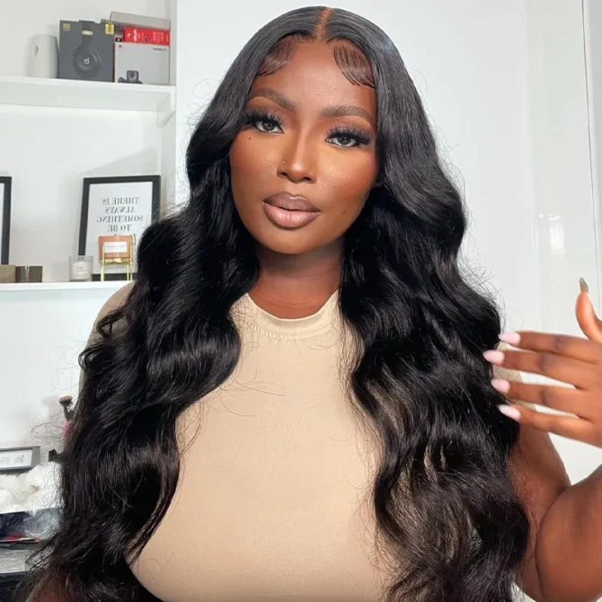 Loose Body Wave Wear Go Glueless 6x5 Lace Silk Base Cap Wig Pre-Cut Lace Bleached Knots Human Hair