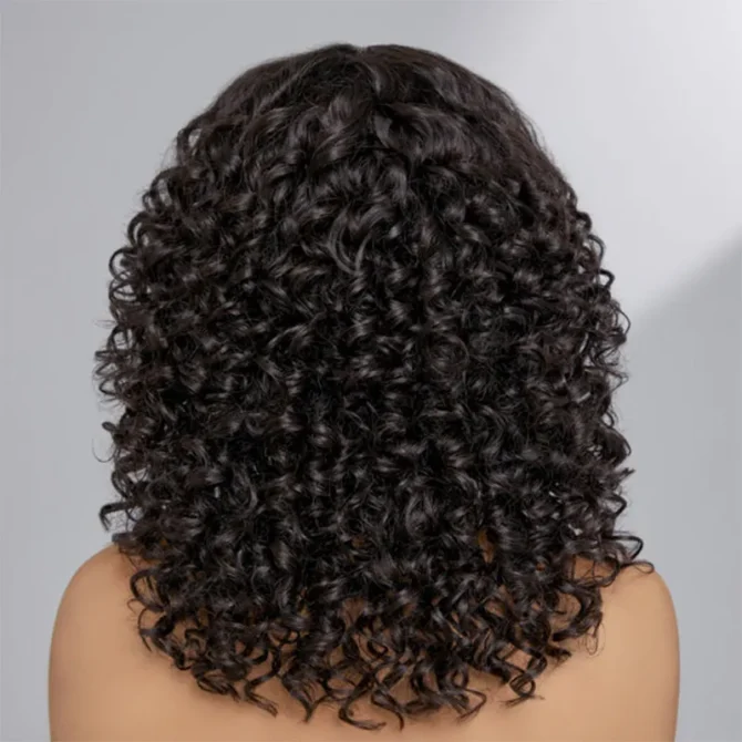 Air Cap | Short Bouncy Water Curly Wear Go Glueless 6x5 HD Lace Wig 100% Human Hair Casual Finger Curls
