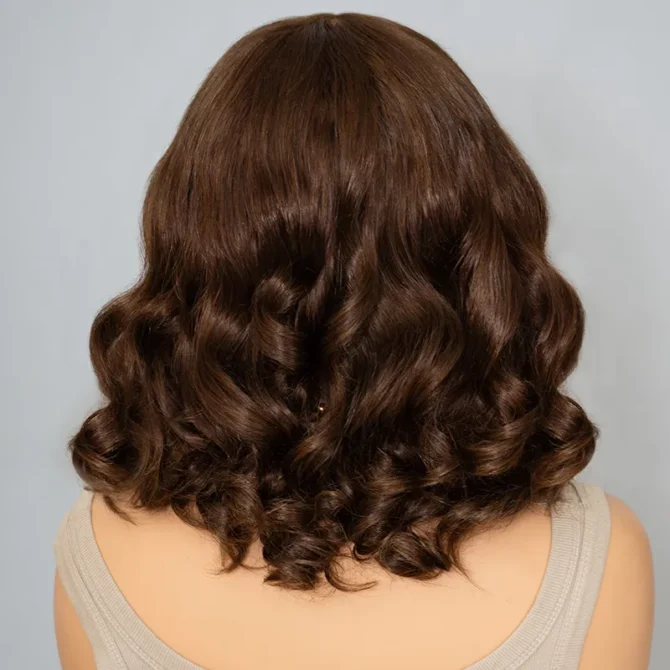 Short Loose Body Wave 6x5 HD Lace Glueless Wig Reddish Brown/99J Burgundy/Brown Color 100% Human Hair