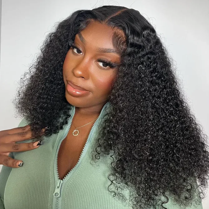 Side Part Curly Wig 9x6 PartingMax Lace Human Hair Glueless Wig Pre Plucked M-Cap 200% Density