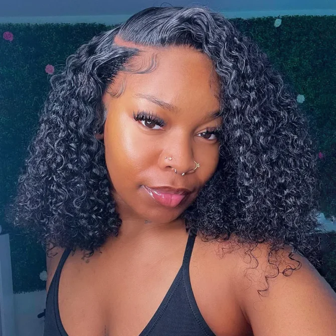 Wear Go Short Curly Wig Upgrade 6x5 Pre Cut Lace Bob Glueless Wig Beginner Friendly