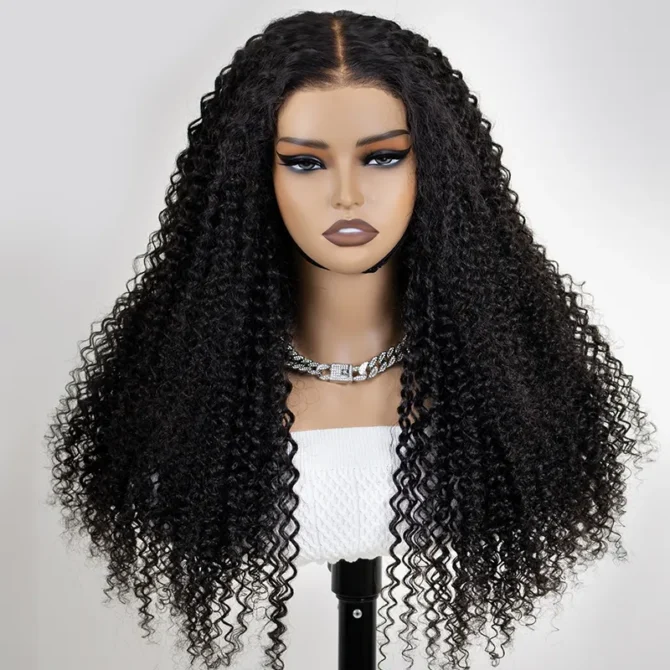 Curly 13x6 Glueless HD Lace Frontal Wig Bleached Knots Plucked Hairline 100% Human Hair For Women