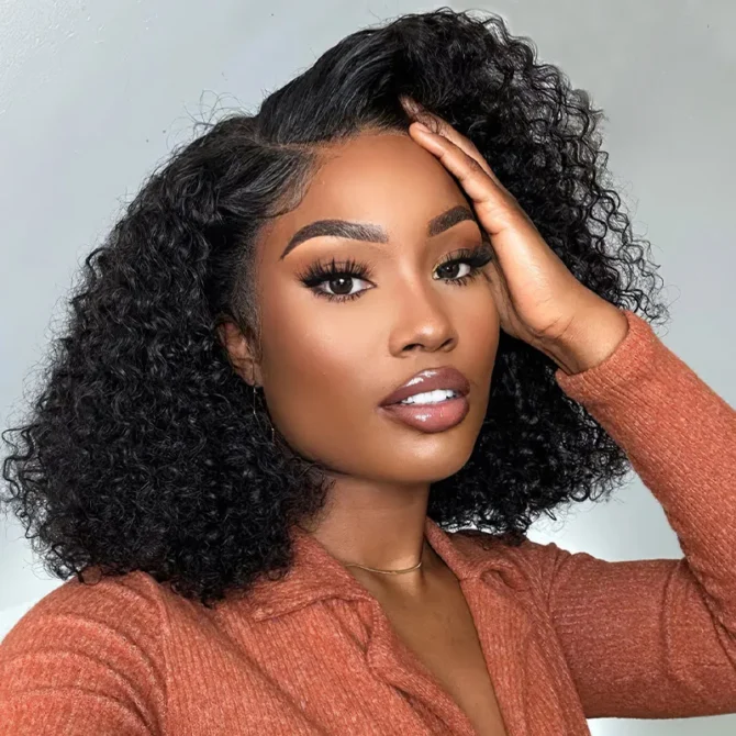 2 for $119.9 | Curly 6x5 Lace Short Bob Wear Go Glueless Wig + Pixie Cut Straight Short Salon Hairstyle Human Hair Glueless Wig