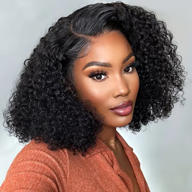 2 for $119.9 | Curly 6x5 Lace Short Bob Wear Go Glueless Wig + Pixie Cut Straight Short Salon Hairstyle Human Hair Glueless Wig