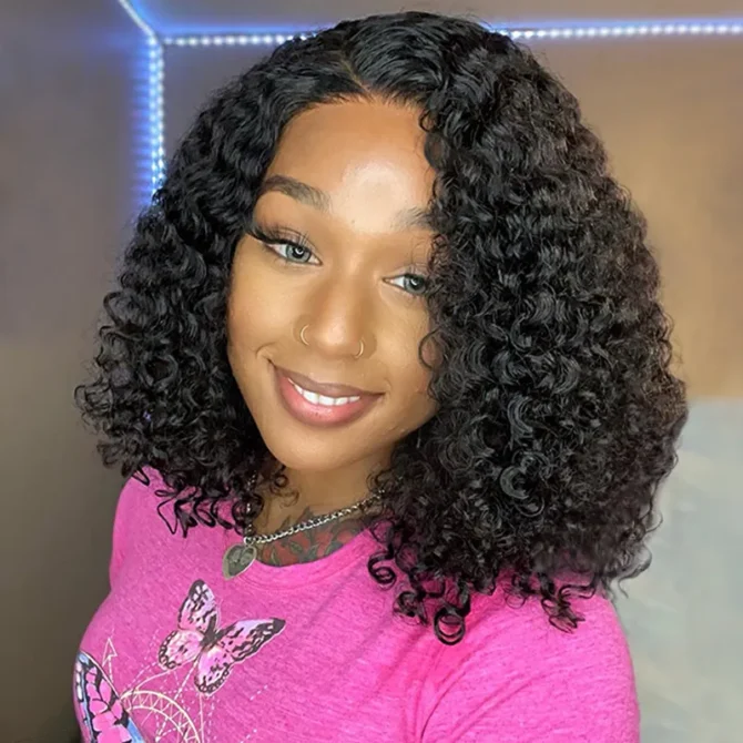 2 for $119.9 | Curly 6x5 Lace Short Bob Wear Go Glueless Wig + Pixie Cut Straight Short Salon Hairstyle Human Hair Glueless Wig