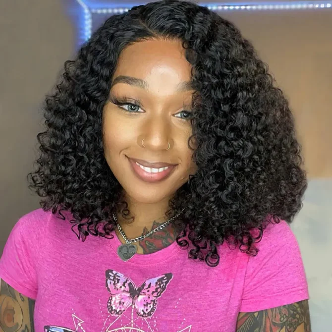 Wear Go Short Curly Wig Upgrade 6x5 Pre Cut Lace Bob Glueless Wig Beginner Friendly