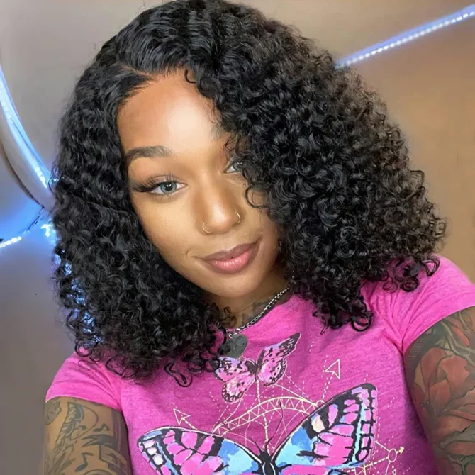 2 for $119.9 | Curly 6x5 Lace Short Bob Wear Go Glueless Wig + Pixie Cut Straight Short Salon Hairstyle Human Hair Glueless Wig