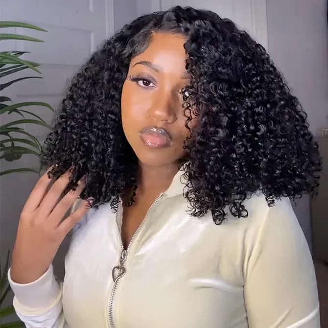 Side Part Curly Wig 9x6 PartingMax Lace Human Hair Glueless Wig Pre Plucked M-Cap 200% Density