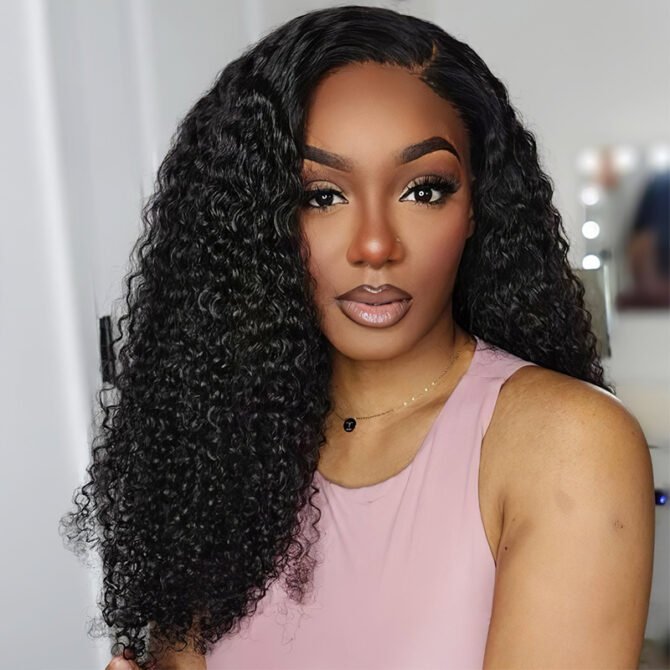 Curly Human Hair Wear Go Glueless 6x5 Pre Cut HD Lace Wig Pre Bleached Knots Ear Fit C Cap