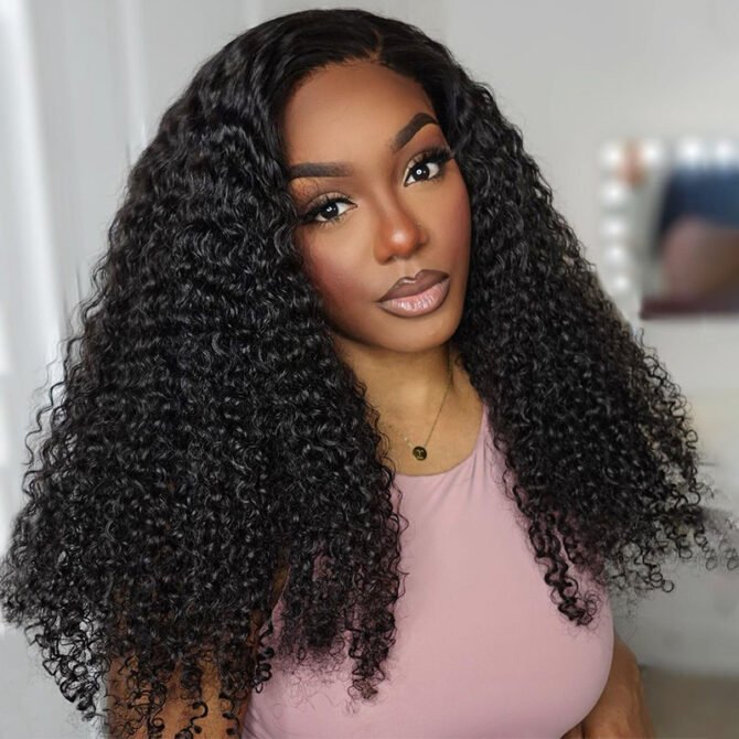 Curly Human Hair Wear Go Glueless 6x5 Pre Cut HD Lace Wig Pre Bleached Knots Ear Fit C Cap