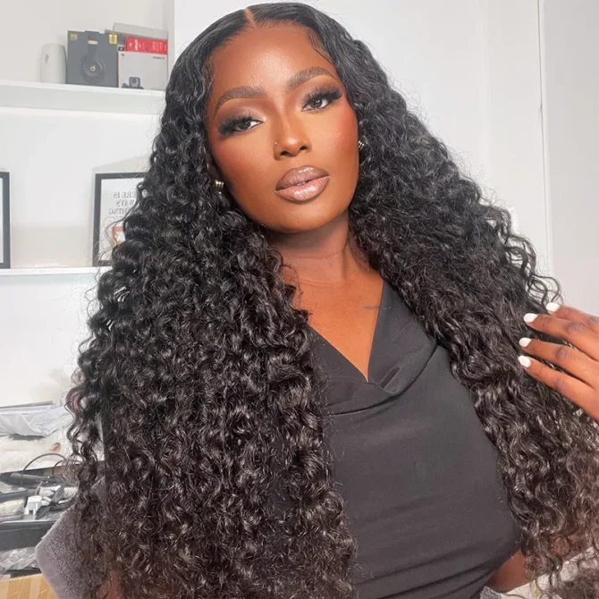 Deep Wave 9x6 PartingMax Lace Human Hair MCap Glueless Wig Pre Bleached Knots