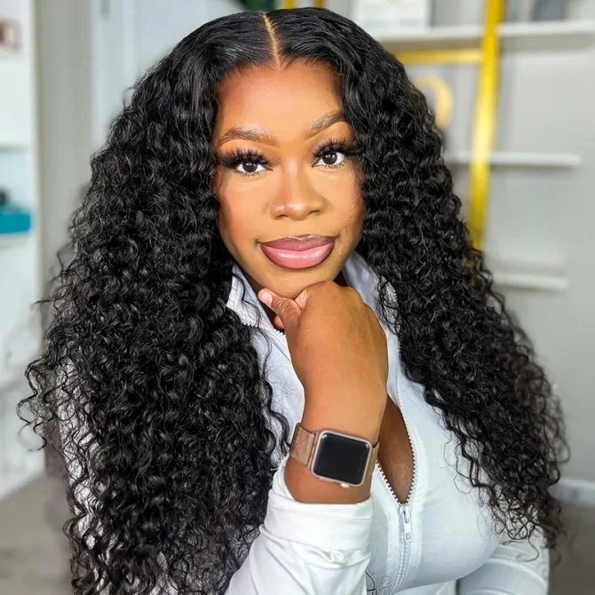 Deep Wave 9x6 PartingMax Lace Human Hair MCap Glueless Wig Pre Bleached Knots