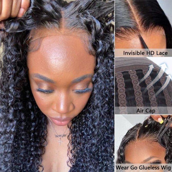 Air Cap | Deep Wave Wear Go Glueless 6x5 Plus Pre Cut HD Lace Wig Bleached Knots 100% Human Hair