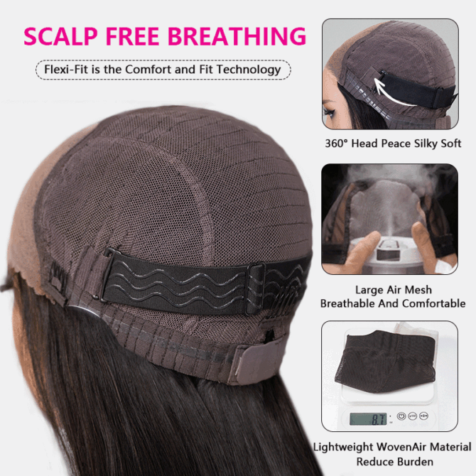 Pre Braided Deep Wave Glueless Human Hair Wig 9x6 Lace Pre Everything Flexi-Fit Cap With Knots Bleached