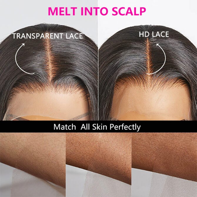 Loose Deep 5x5 Invisible HD Lace Closure Glueless Human Hair Wig Pre Plucked & Bleached