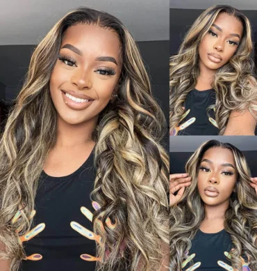 Balayage Highlight Wig Straight/Body Wave 6x5 HD Wear Go Glueless Pre-Cut Lace Wig