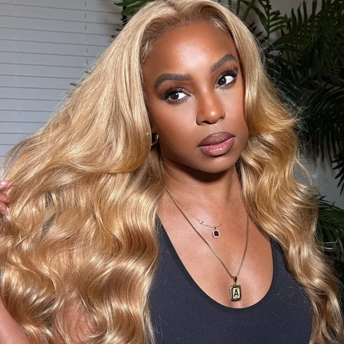 Honey Blonde 6x5 HD Pre-Cut Lace Straight/Body Wave Wear Go Glueless Closure Wig 180% Density