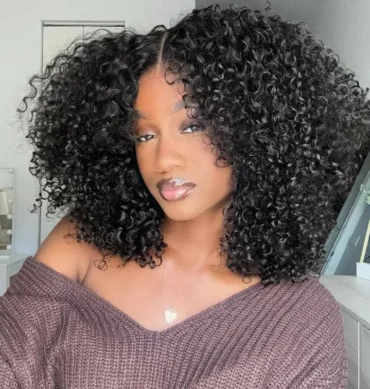 Kinky Curly Wear Go Glueless Wigs 6x5 HD Lace Human Hair Wigs Pre Bleacked Knots Plucked Hairline