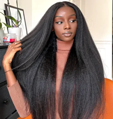 Kinky Straight Wear Go Pre-Cut 6x5 Lace Glueless Closure Wig Pre Plucked Hairline
