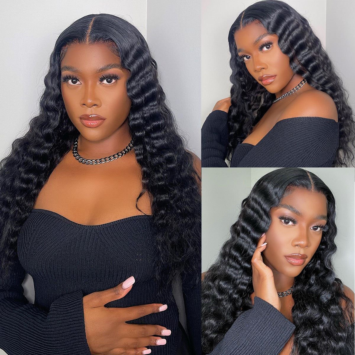 Loose Deep Wave Wear Go Glueless 6x5 Plus HD Pre Cut Lace Breathable Air Cap 180% Density