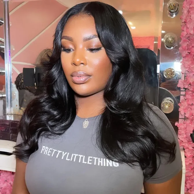 Shoulder Length Loose Wave U Part Human Hair Wig Trendy Layered Cut Style For Women