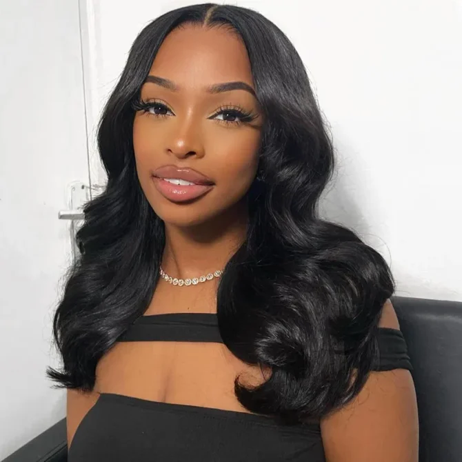 Shoulder Length Loose Wave U Part Human Hair Wig Trendy Layered Cut Style For Women